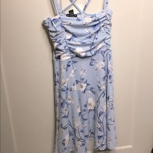 NEW Blue Floral Skater Dress